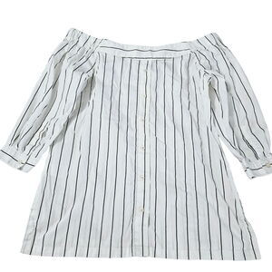 Porophrase Womens Blouse Multi-Color Size Small Cotton Blend Off Shoulder